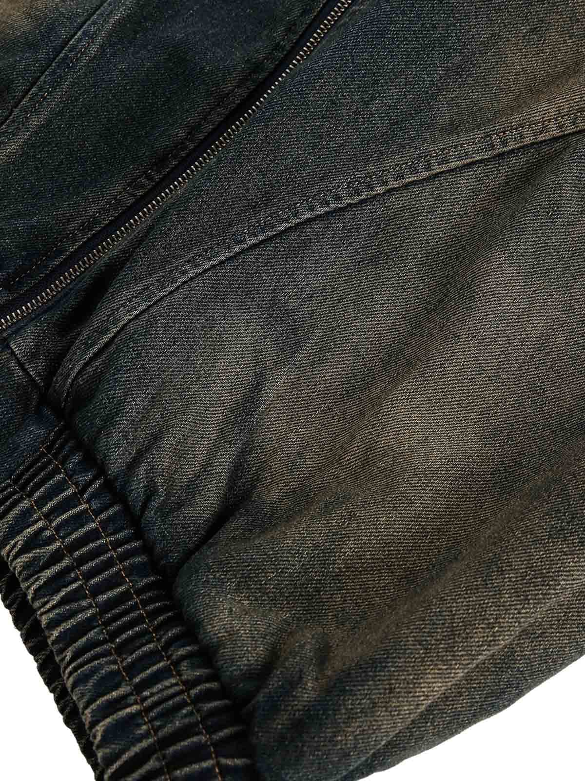 JAQUETA DISTRESSED MULTI-POCKET DENIM