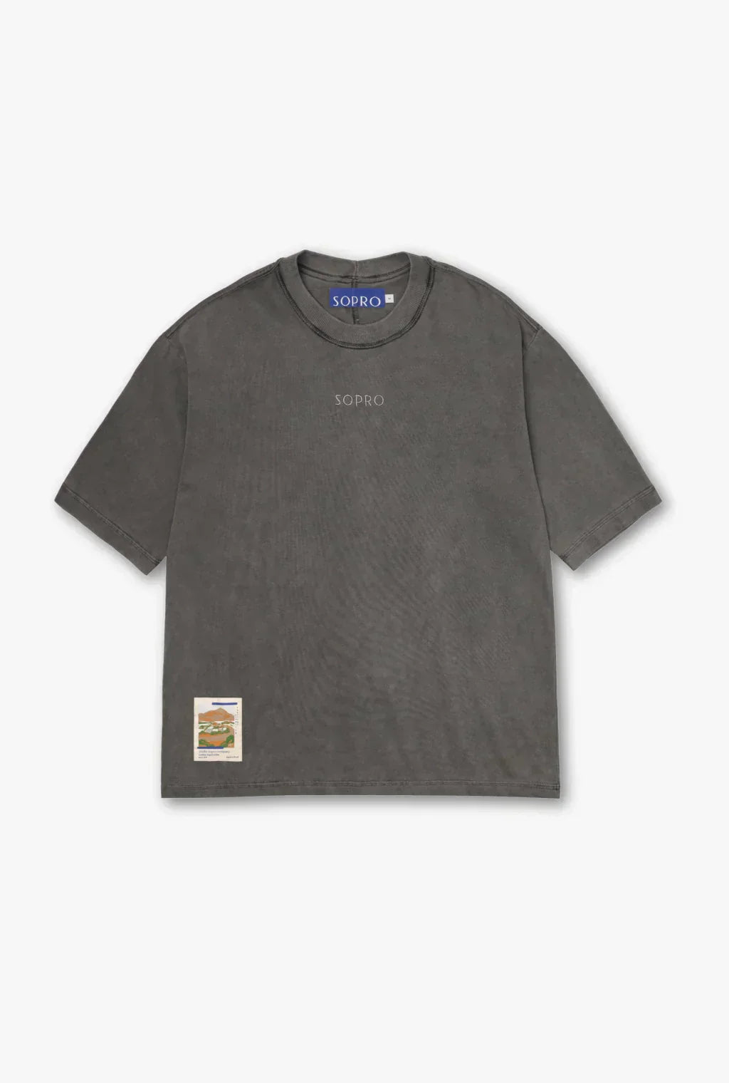 T-SHIRT DISTRESSED GRAY