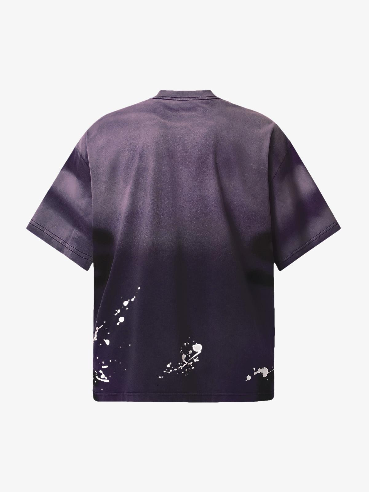 Camiseta Oversized Ink Splash Letter