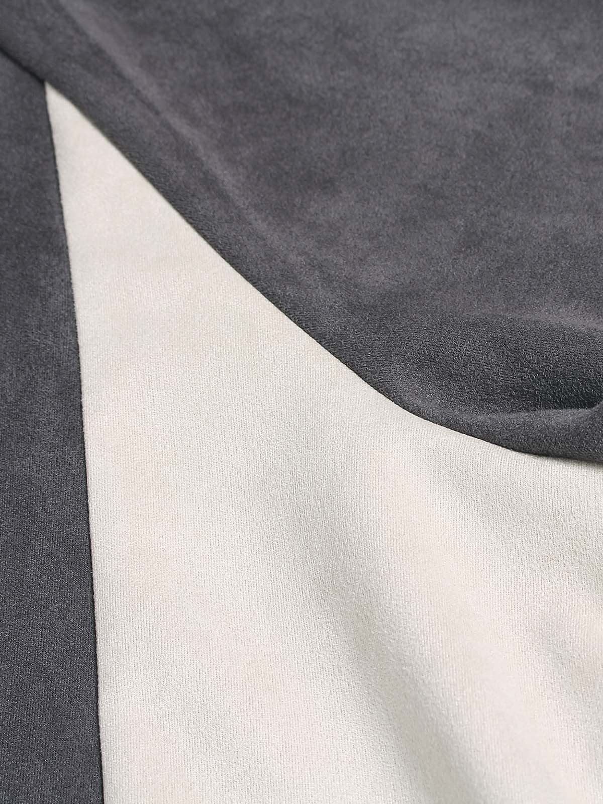Camiseta Suede Contrast Spliced Oversize
