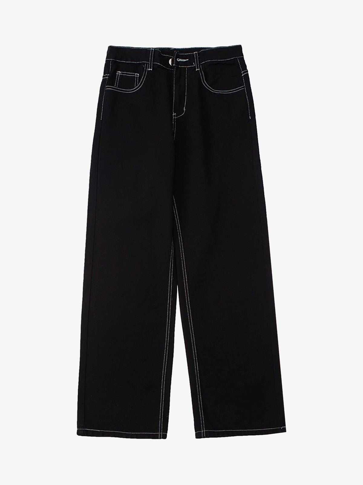 Calça Solid Color Casual Jeans Red