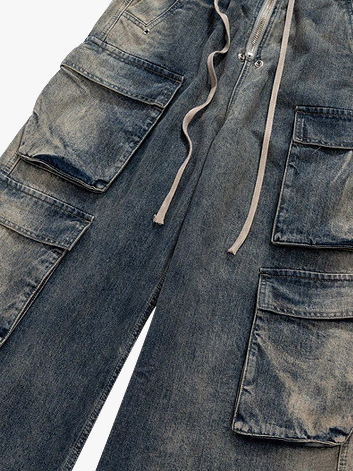 Calça Wide Leg Mult Cargo Jeans