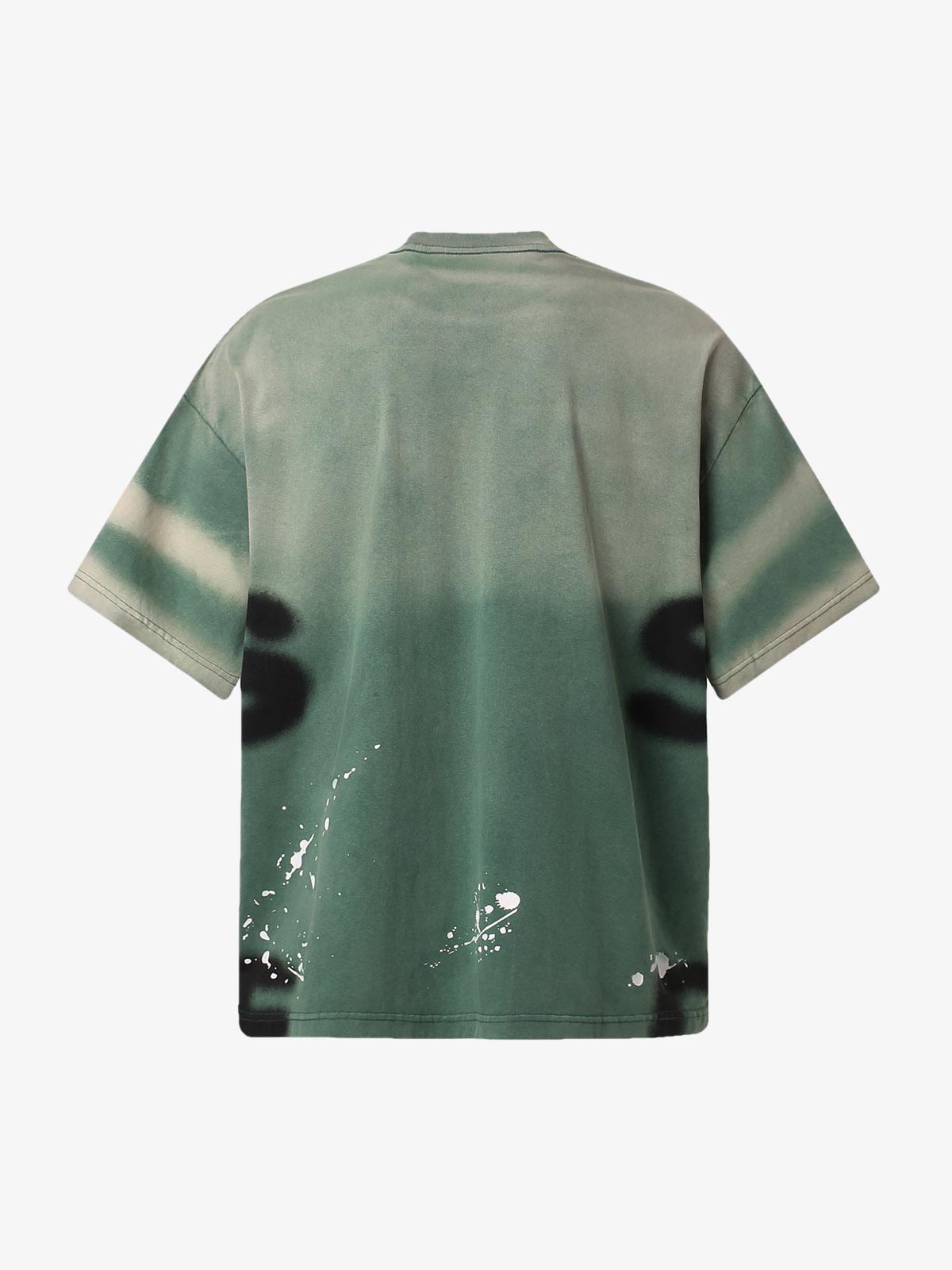 Camiseta Oversized Ink Splash Letter