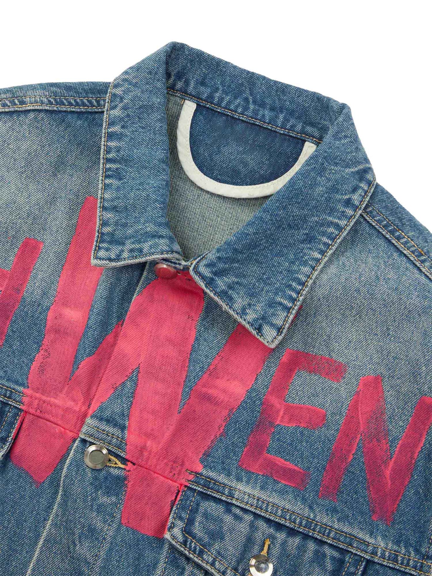 JAQUETA DISTRESSED GRAFFITI DENIM