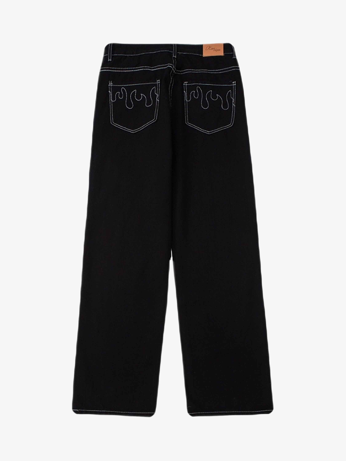 Calça Solid Color Casual Jeans Red
