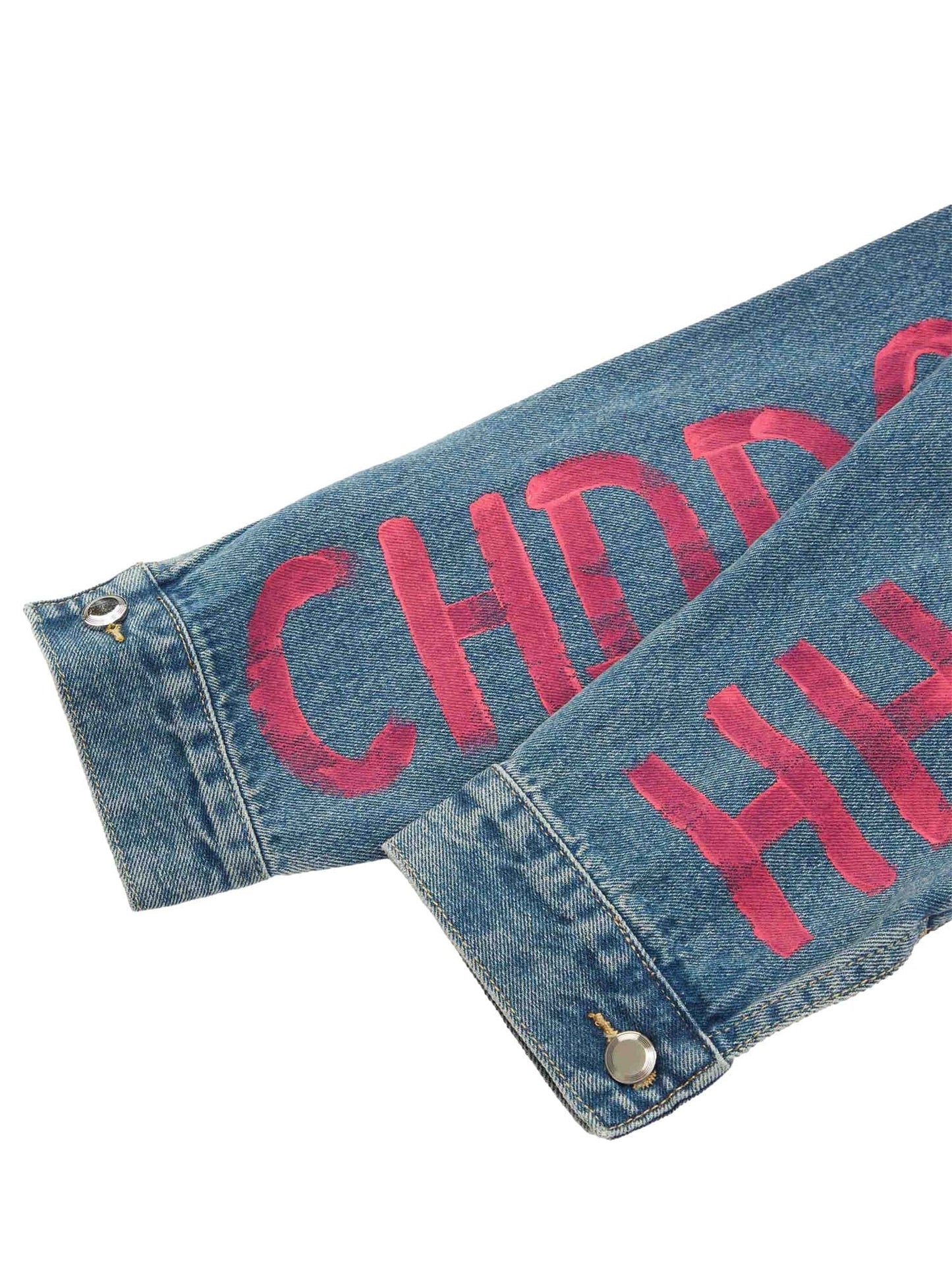 JAQUETA DISTRESSED GRAFFITI DENIM
