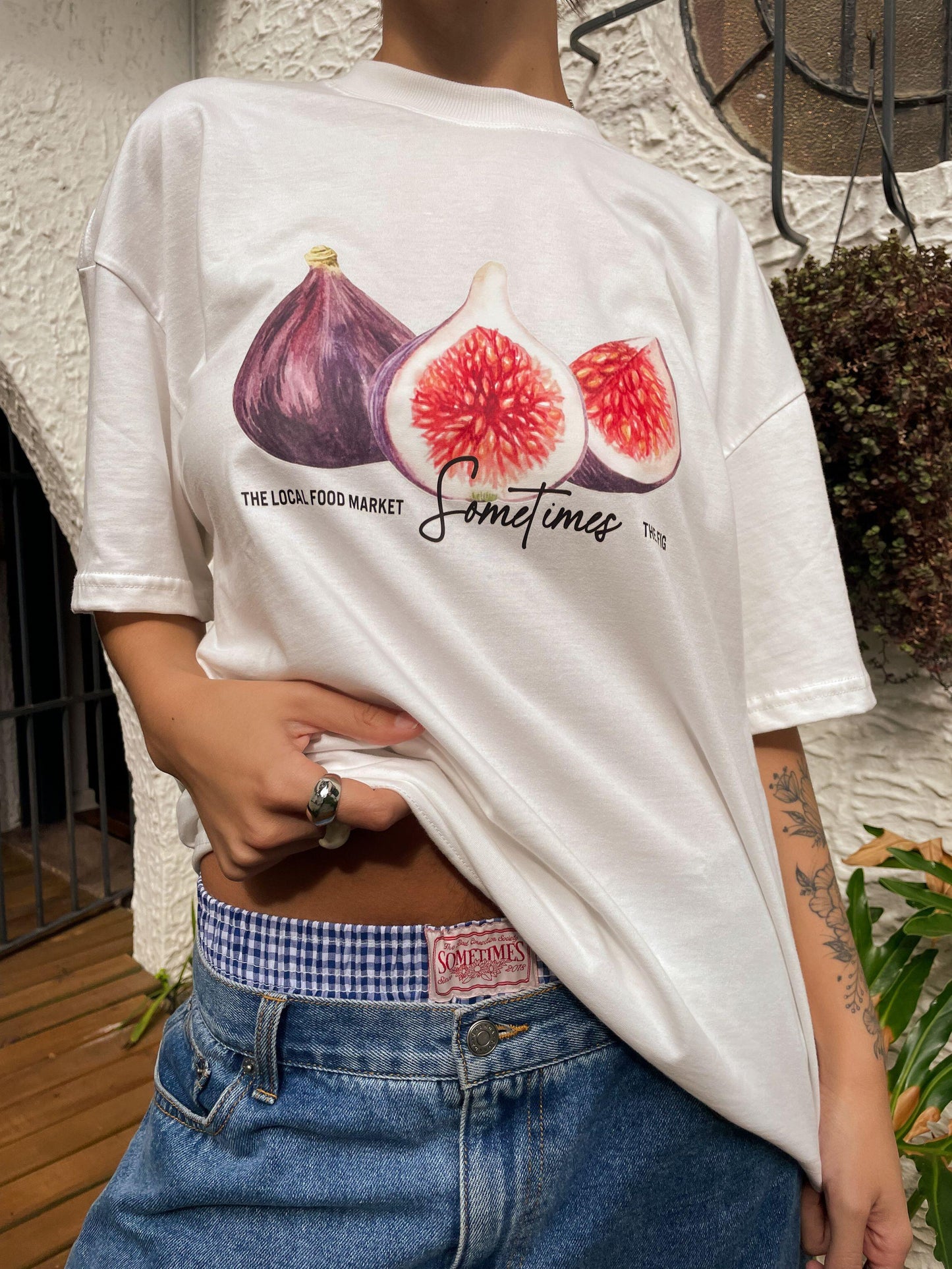 T-SHIRT BOXY DARK FIG