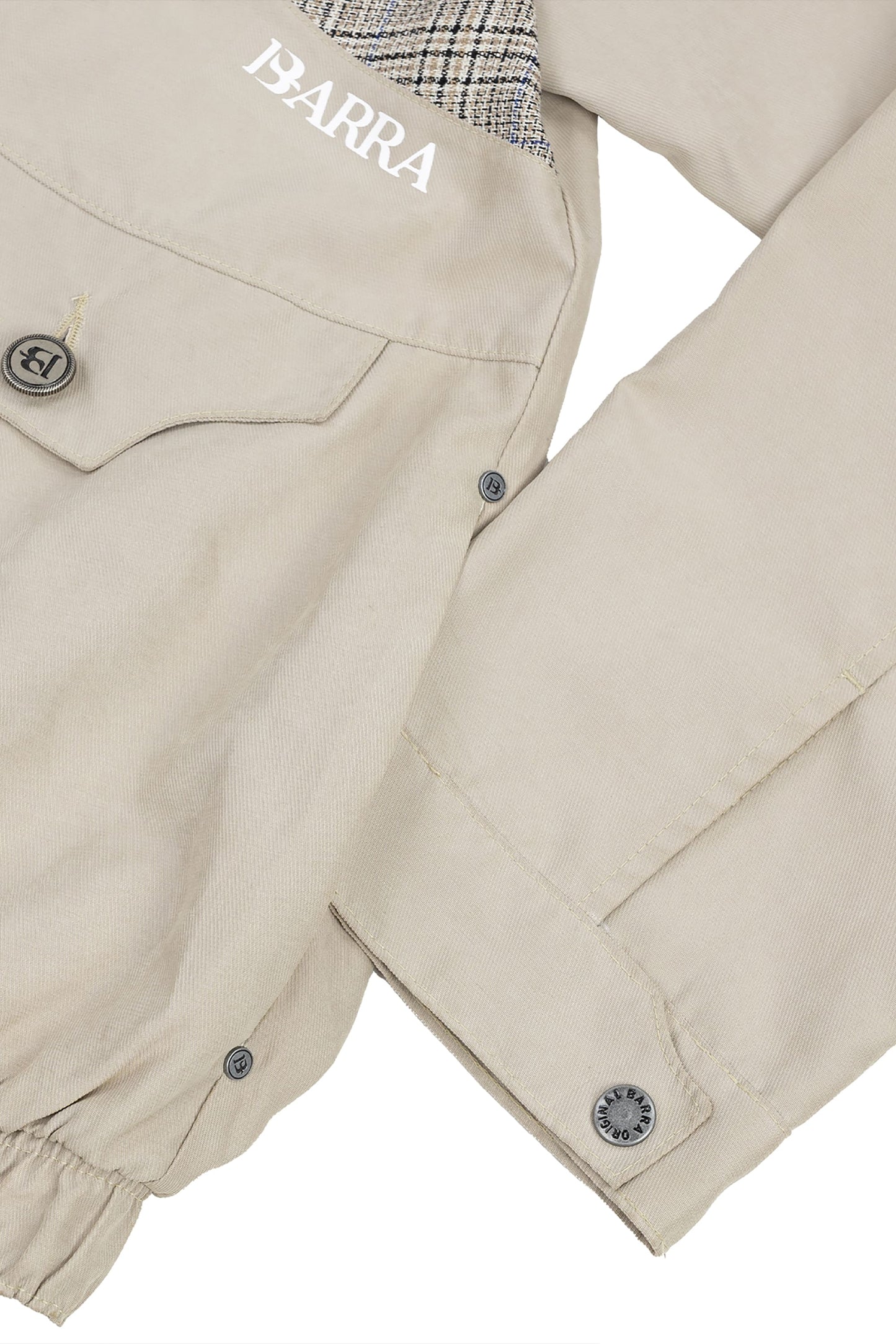 Jaqueta Barra Crew Barra Textura (Beige)