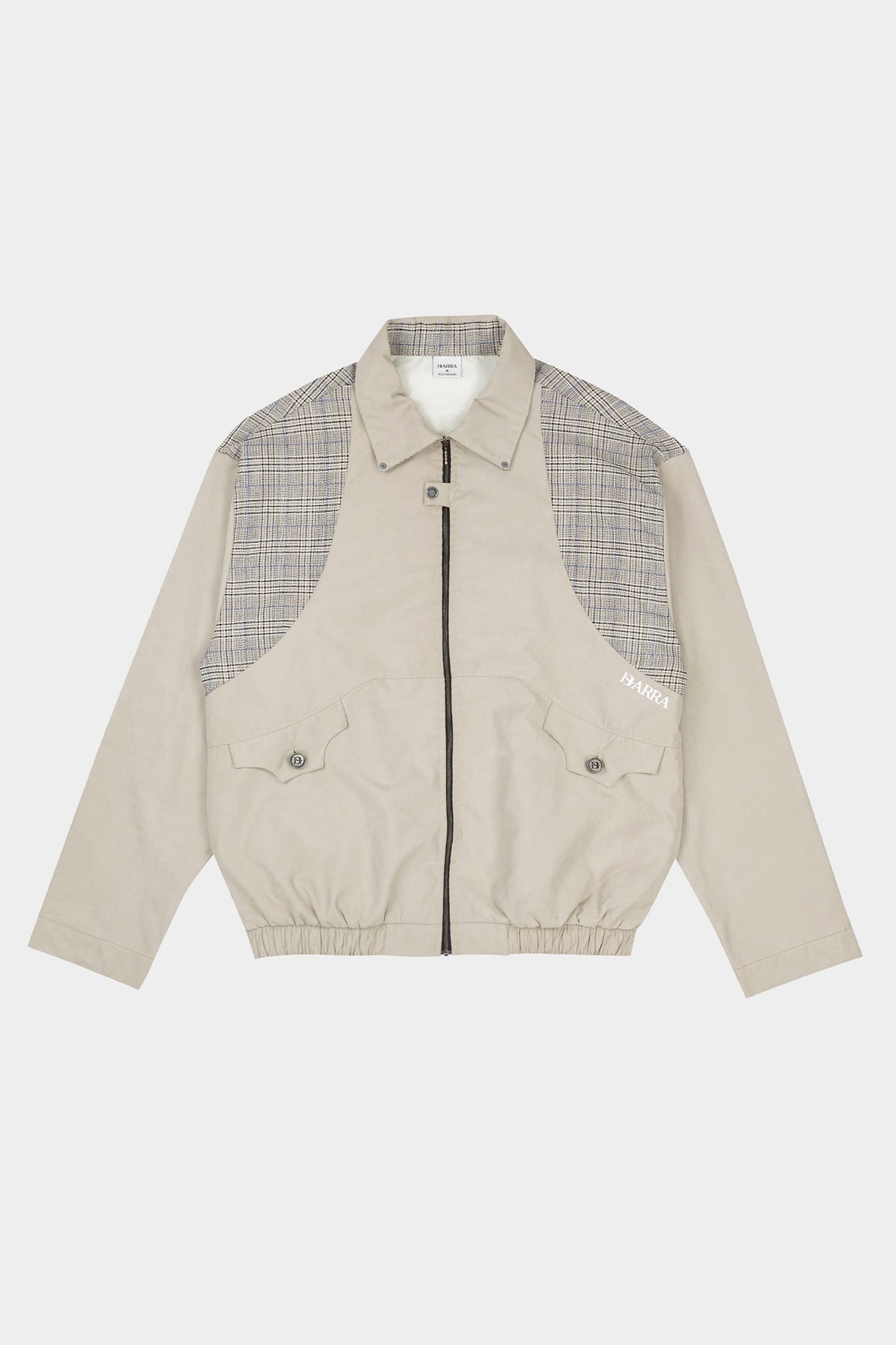 Jaqueta Barra Crew Barra Textura (Beige)
