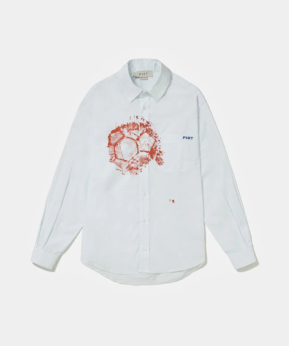 Football Long Sleeve Shirt White