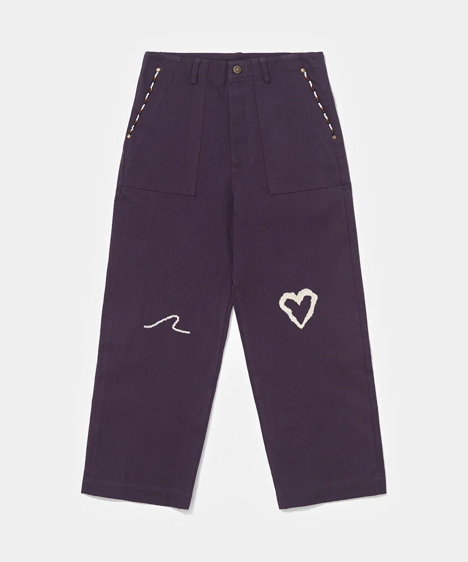 Selvedge Denim Pants - Purple