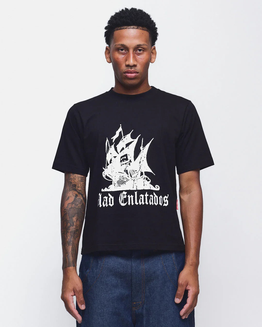 T-SHIRT BLACK PIRATE SHIP