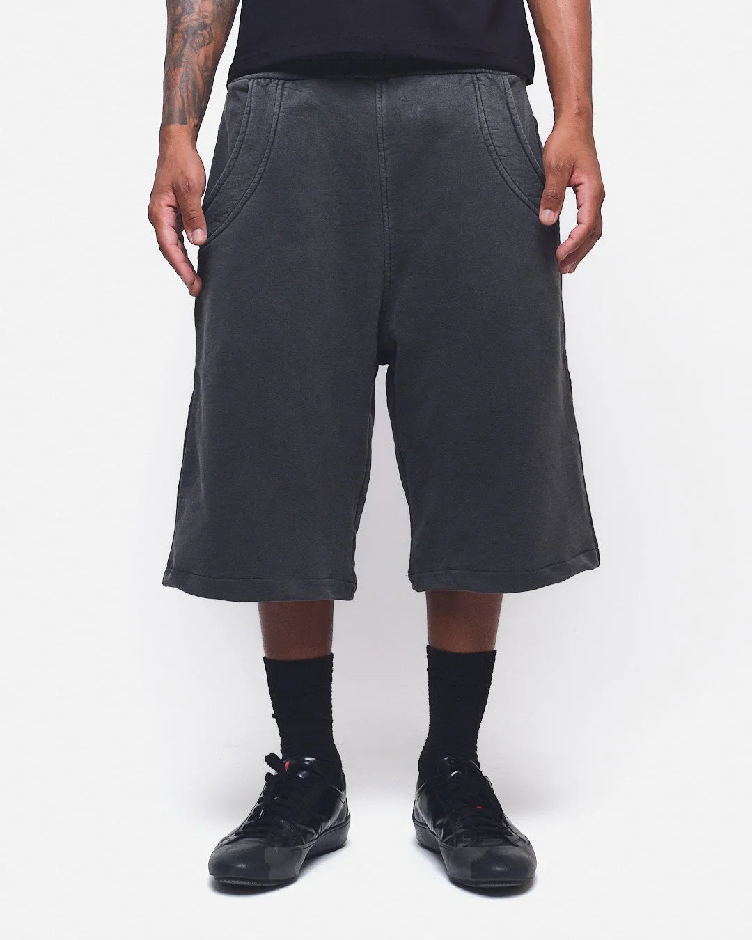 BERMUDA MOLETINHO DOUBLE HAND BLACK