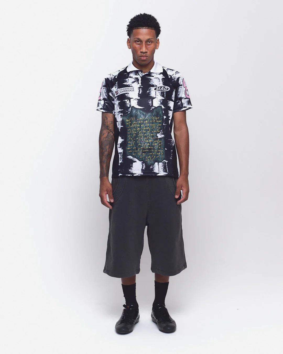 BERMUDA MOLETINHO DOUBLE HAND BLACK