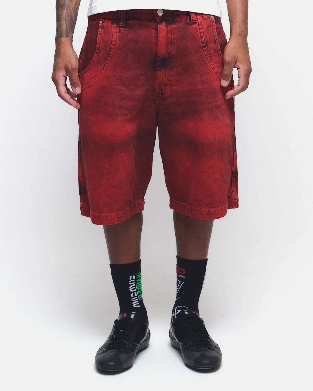 BERMUDA CURVED DOUBLE HAND RED