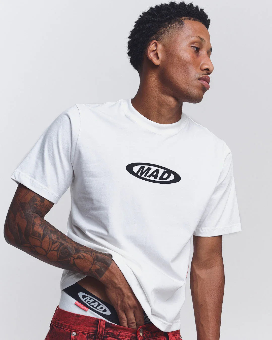 T-SHIRT MAD LOGO OFF WHITE