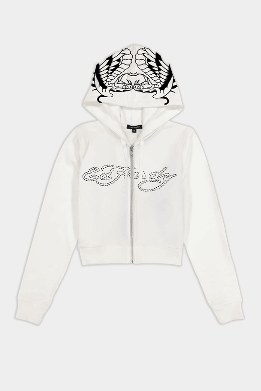 Moletom Ed Hardy Feminino Two Headed Snake (White)