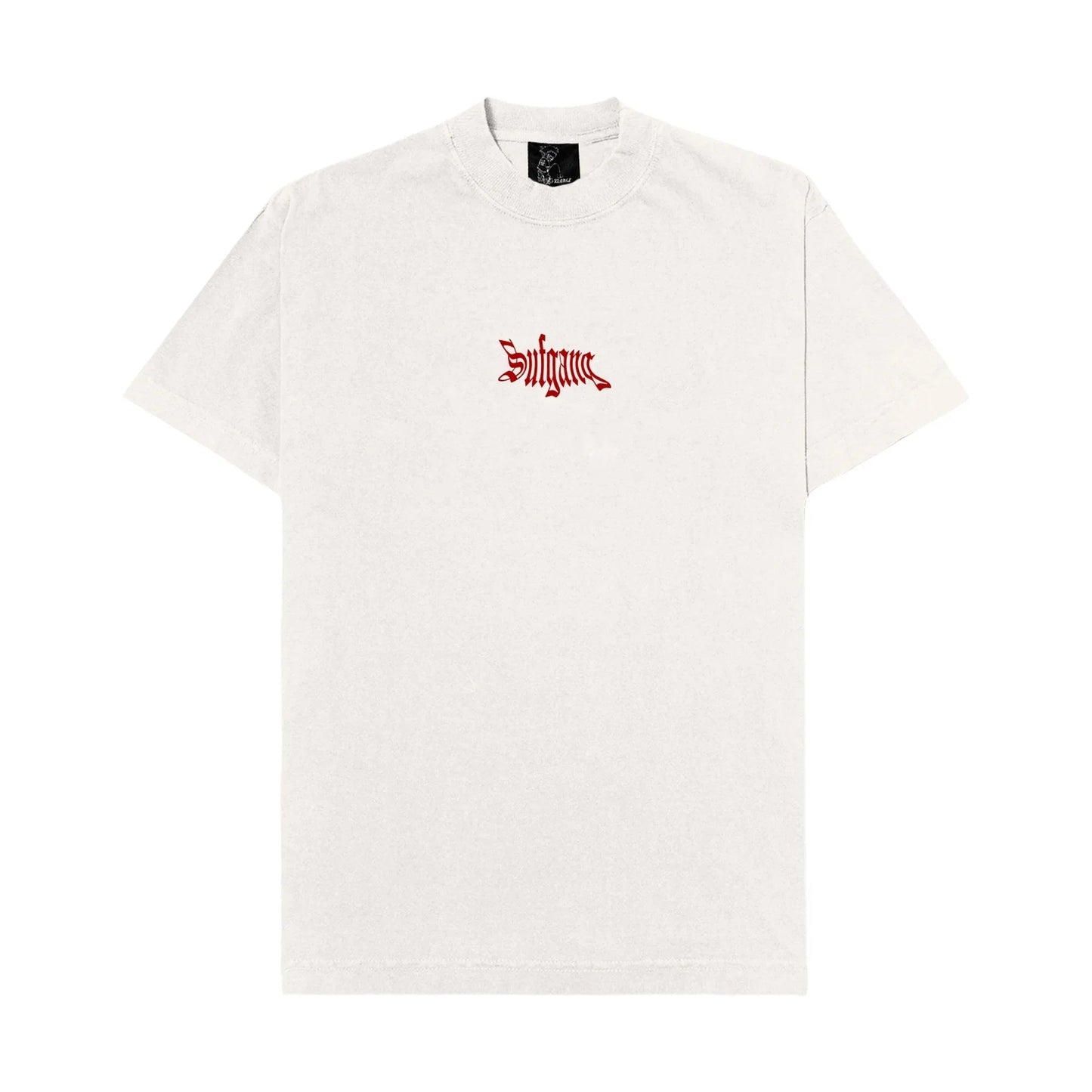 TEE OFF WHITE RED LOGO